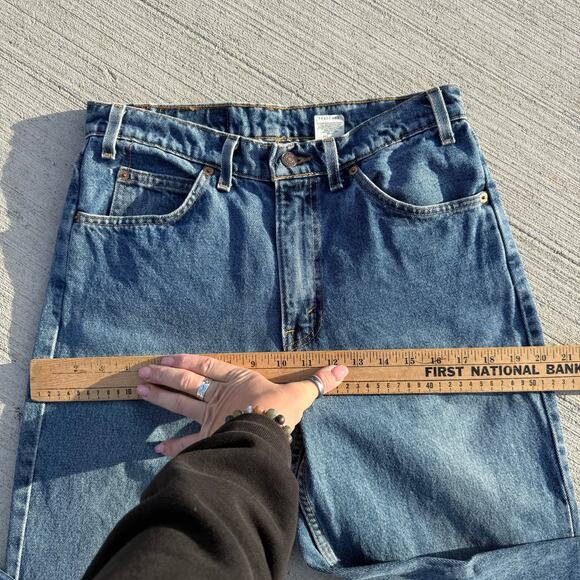 Vintage 90s Levi's 550 Relaxed Fit 32x34 Orange Tab Straight Leg Blue Jeans - Picture 9 of 11